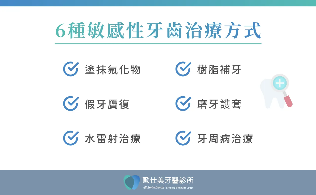 6種敏感性牙齒治療方式
